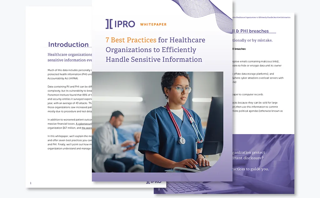 7 Best Practices for Healthcare Organizations to Efficiently Handle Sensitive Information white paper